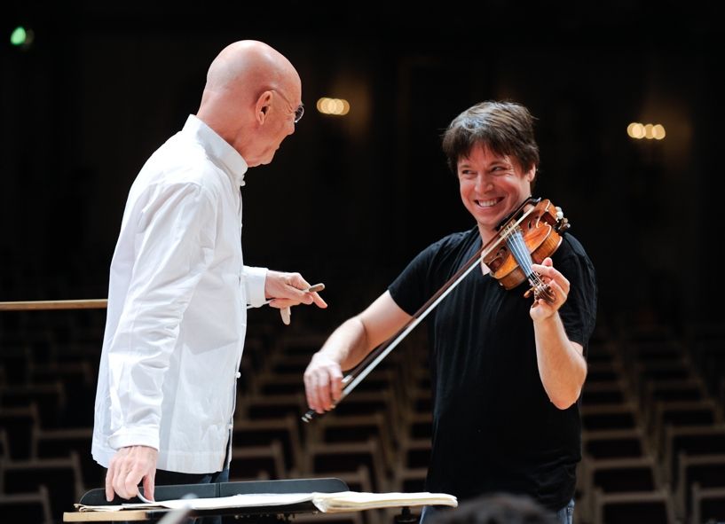 Konzerthaus Berlin / Joshua Bell mit Dirigent Christoph Eschenbach, Australian Youth Orchestra © Kai Bienert / Schwind Kommunication