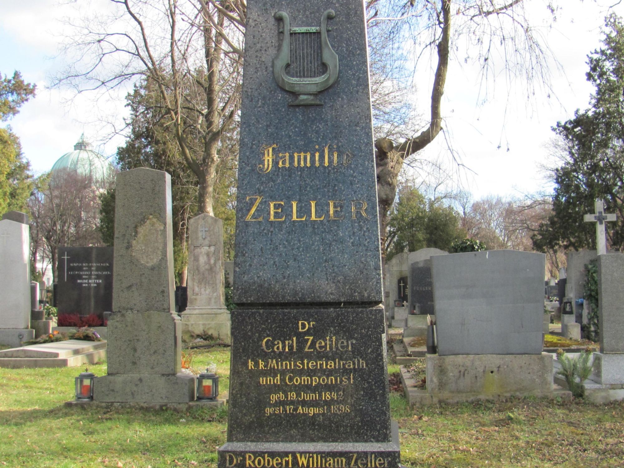 Grabmal von Carl Zeller in Wien © IOCO Grabmal von Carl Zeller in Wien © IOCO