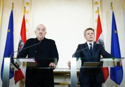  Minister Josef Ostermayer, rechts, und Georg Springer © BKA - Andy Wenzel