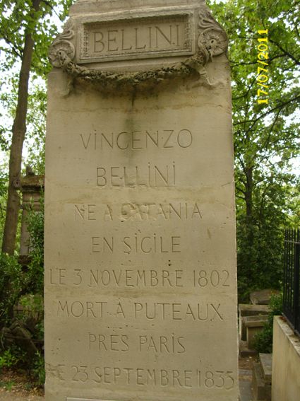 Grabstätte von Vincenco Bellini in Paris © IOCO