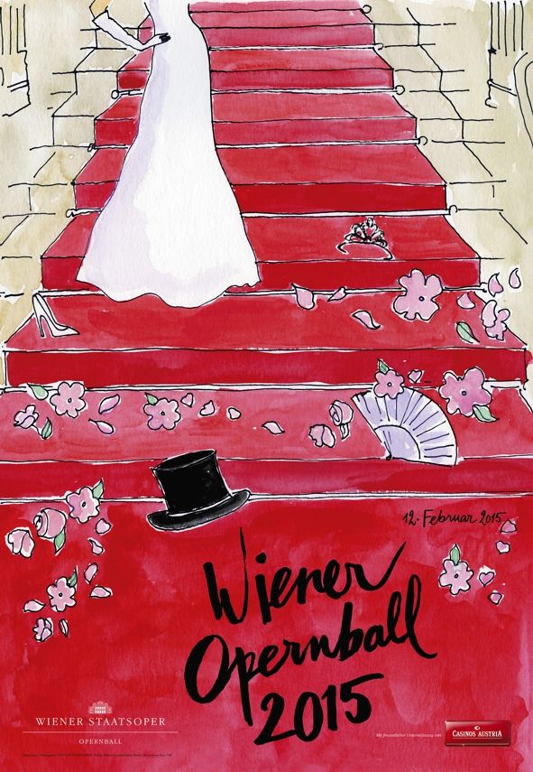 Wiener Staatsoper / Opernballplakat 2015 by Kera Till