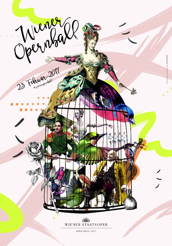 Wien Staatsoper / Plakat Wiener Opernball 2017 © DASUNO