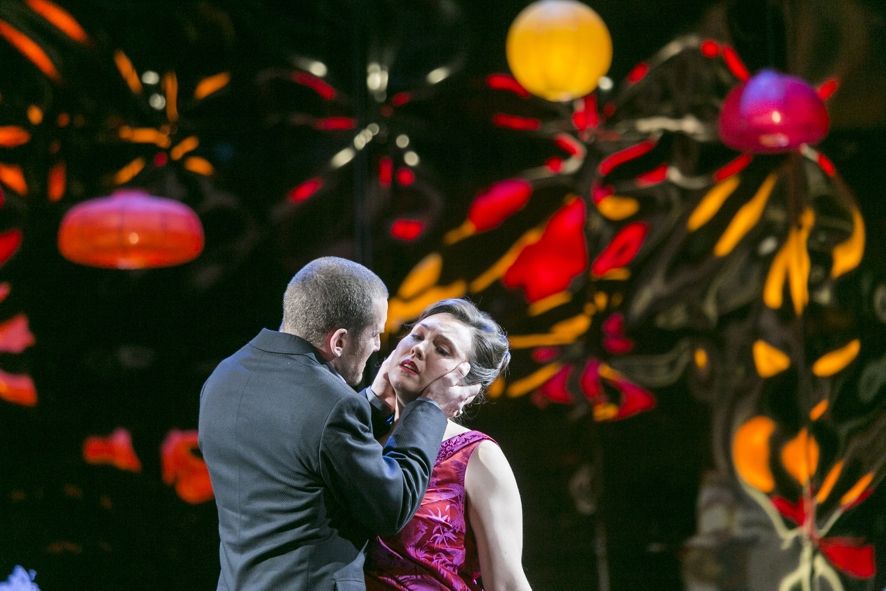 Cuvilliéstheater / Die Entführung aus dem Serail - Raphael von Bargen als Bassa Selim, Jennifer O'Loughlin als Konstanze © Thomas Dashuber