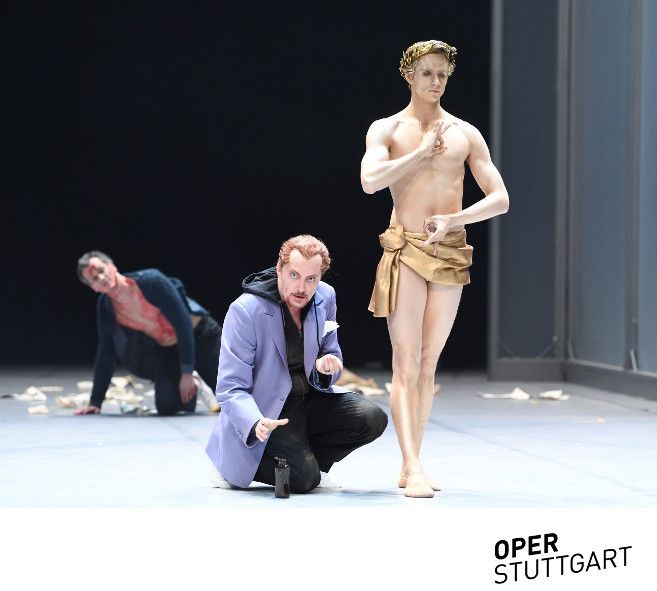 Oper Stuttgart / Tod in Venedig - Mattias Klink, Georg Nigl und Georg Moore © Oper Stuttgart