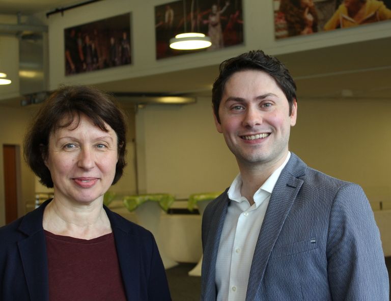  Theater Osnabrueck / Dramaturgin Patricia Stoeckemann und Tanzchef Mauro de Candia © Hanns Butterhof