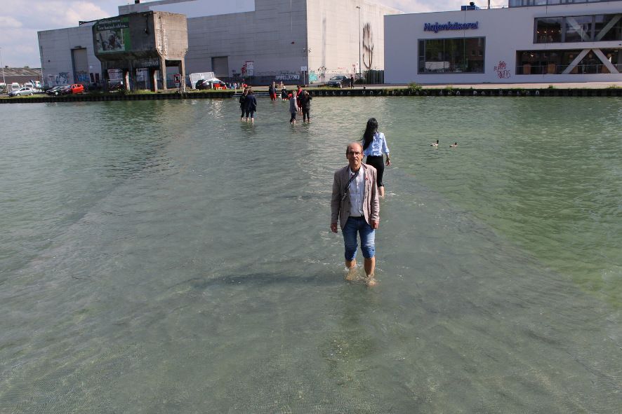 Münster / Skulptur Projekte 2017 - Künftige Ikone: „On Water“ von Ayse Erkmen © Hanns Butterhof