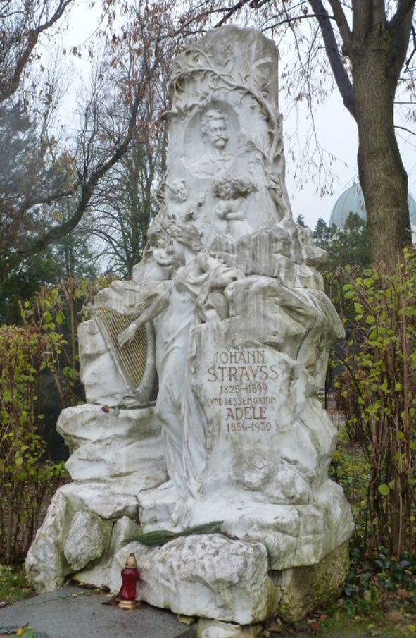 Grabmal Johann Strauss Sohn und seiner Frau Adele in Wien © IOCO
