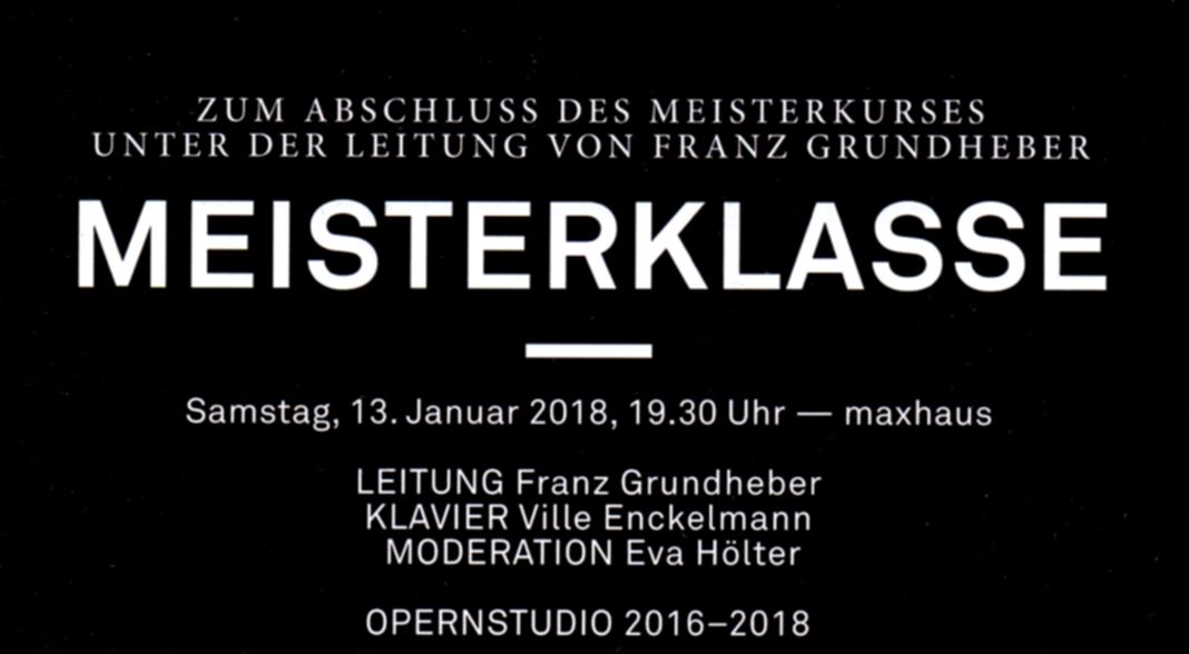 Deutsche Oper am Rhein / Ankündigung zur Meisterklasse © Deutsche Oper am Rhein