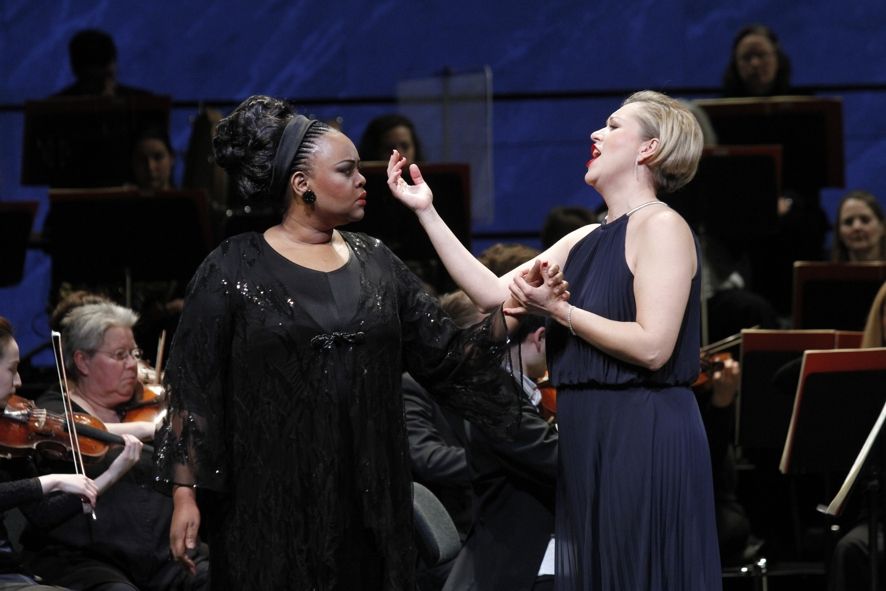 Theater Hagen / Aida -  Andiswa Makana und Julia Faylenbogen.© Klaus Lefebvre.