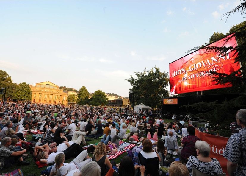 Oper Stuttgart / Oper am See (von der Live-Übertragung von Don Giovanni im Juli 2012) © SWR/Alexander Kluge.