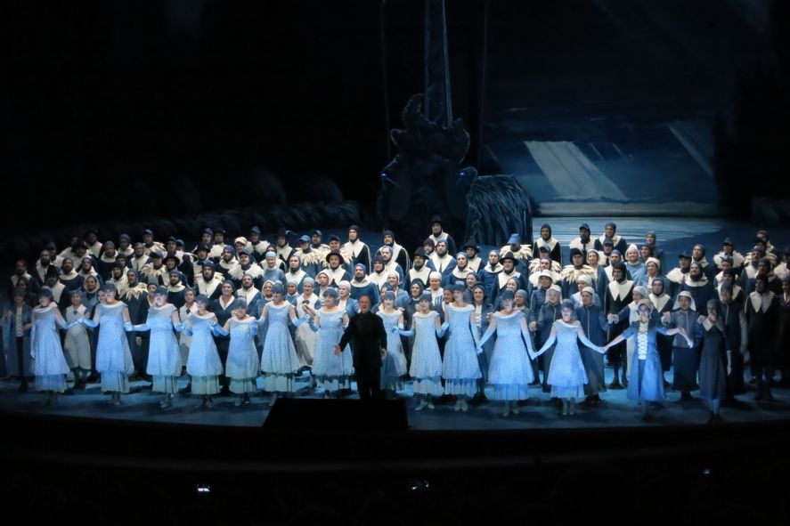 Bayreuther Festspiele 2018 / Lohengrin - Chor der Bayreuther Festspiele mit Chordirektor Eberhard Friedrich © Patrik Klein