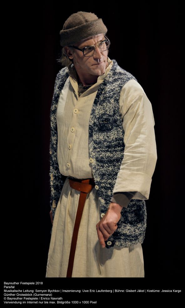 Bayreuther Festspiele 2018 / Parsifal - hier : Günther Groissböck als Gurnemanz © Bayreuther Festspiele / Enrico Nawrath