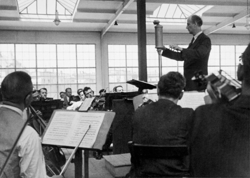 Wilhelm Furtwängler bei der Probe © Archiv BPH