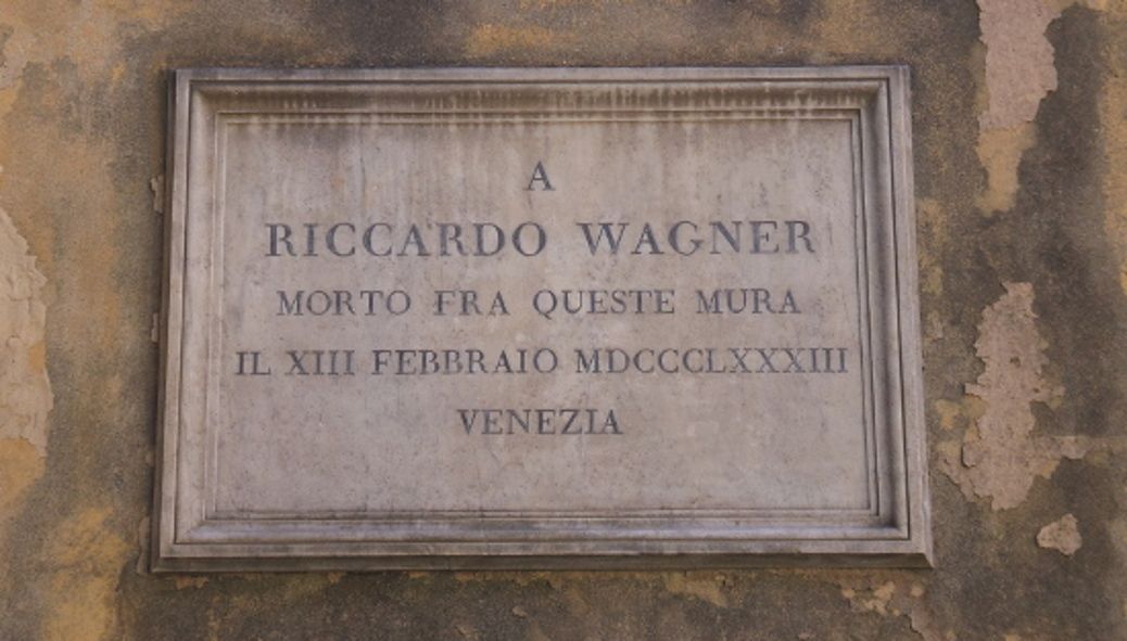 Ricardo Wagner - hier: eine Gedenktafel in Venedig © IOCO