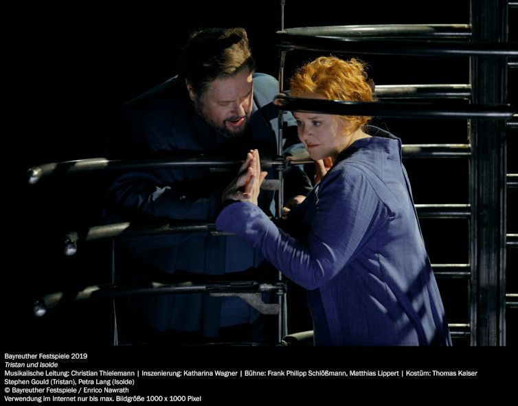  Bayreuther Festspiele 2019 / Tristan und Isolde - hier : Stephen Gould als Tristan und Petra Lang als Isolde © Bayreuther Festspiele / Enrico Nawrath