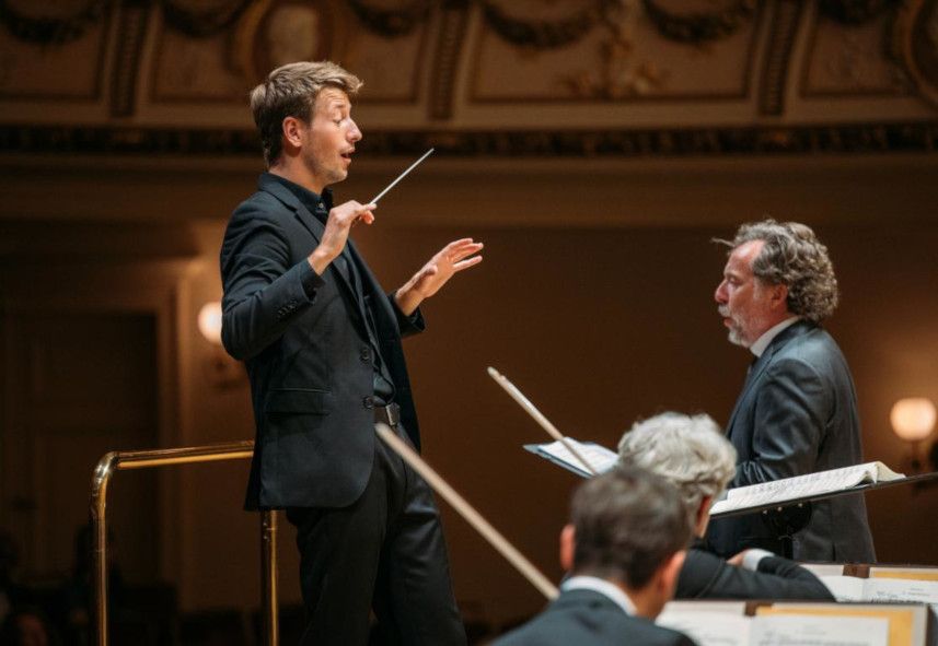  Semperoper Dresden / hier Dirigent Duncan Ward und Christian Gerhaher © Oliver Killig