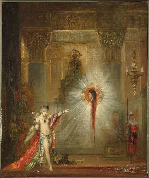 Die Erscheinung - der Kopf von Johannes des Täufers ein Gemälde von Gustave Moreau © Wikipedia / Trzesacz