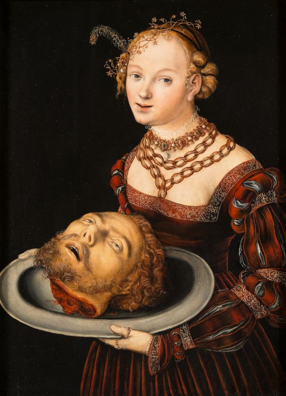  SALOME mit dem Haupt Johannes des Taeufers von Lucas Cranach © WIKIMEDIA Commons