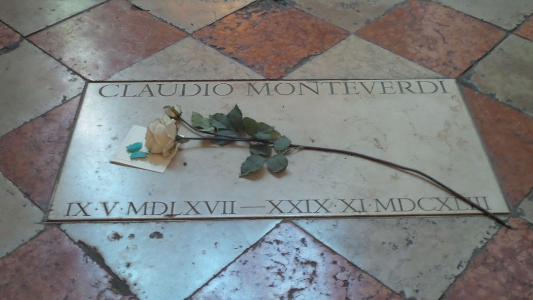 Claudio Monteverdi Grabplatte in Venedig © IOCO