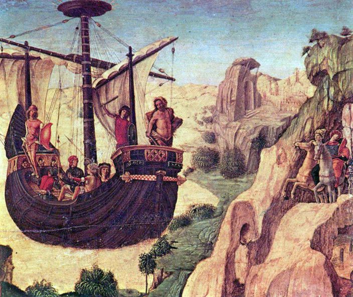 Das Schiff der Argonauten _ Mythologisches Gemälde, entstanden um 1500 _ Museum von Padua © Wikimedia Commons