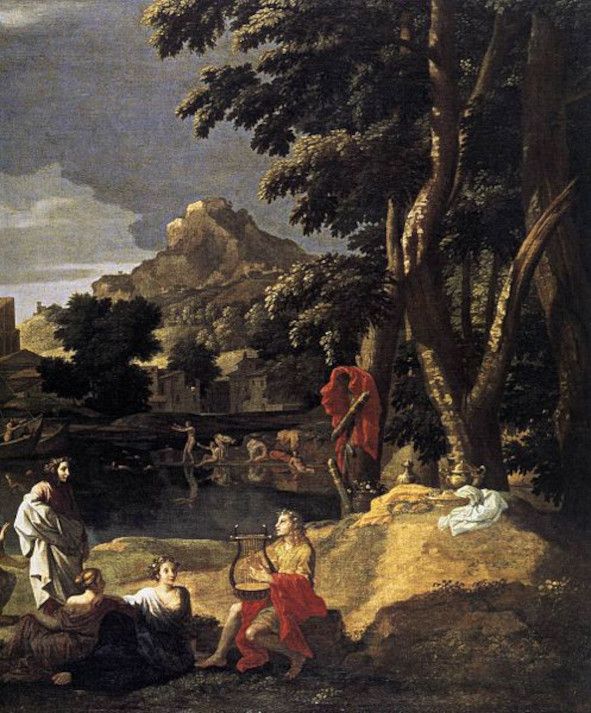 Landschaft mit Orpheus und Euridice von Nicolas Poussin © Wikimedia Commons