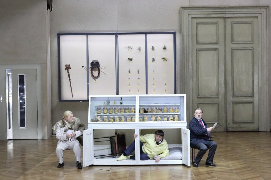 Bayerische Staatsoper / Lear hier Brendan Gunnell, Andrew Watts, Christian Gerhaher © Wilfried Hoesl 