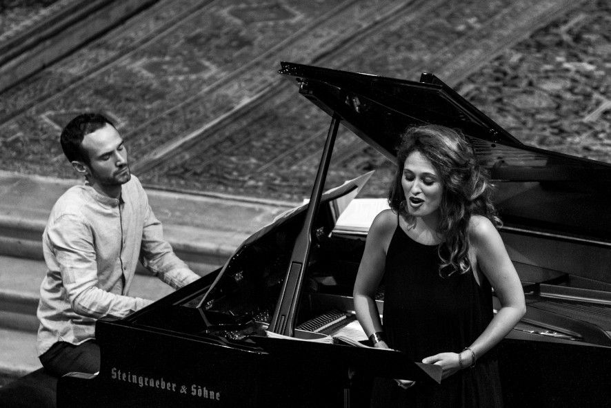21 Festival Européen Jeunes Talents / Abschlusskonzert Y'a d'la joie! - hier :  Pianist Timothée Hudrisier und Marine Chagnon © Xavier Delfosse