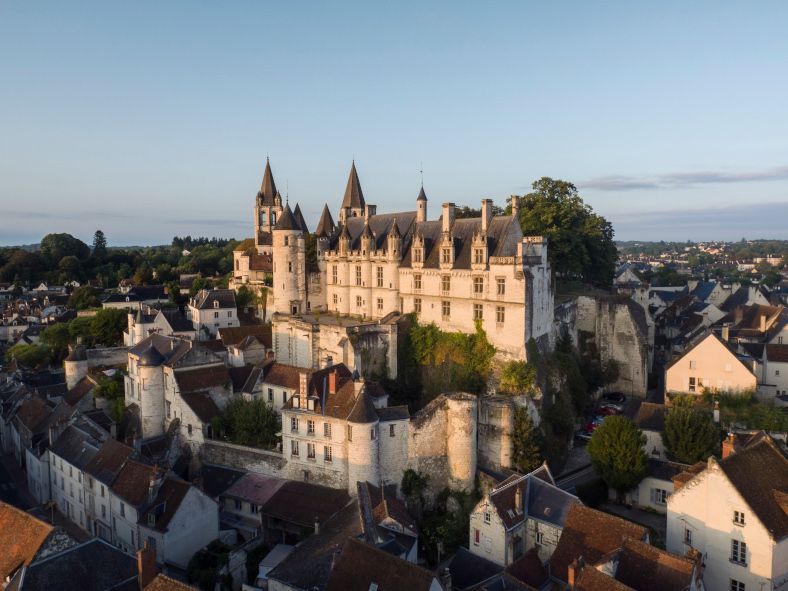 Der Blick auf die Burg und die Stadt Loches © Studio Gilles / Ville de Loches