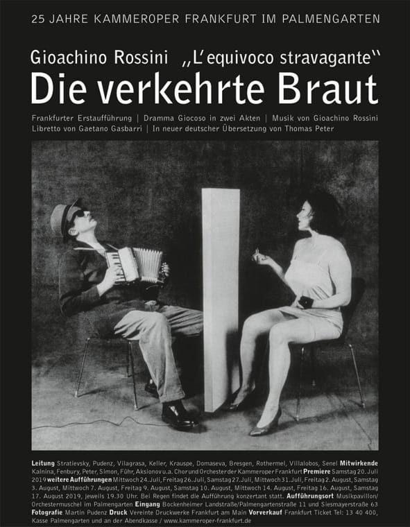Frankfurt, Kammeroper im Palmengarten, Die verkehrte Braut - Gioachino Rossini, August 2019