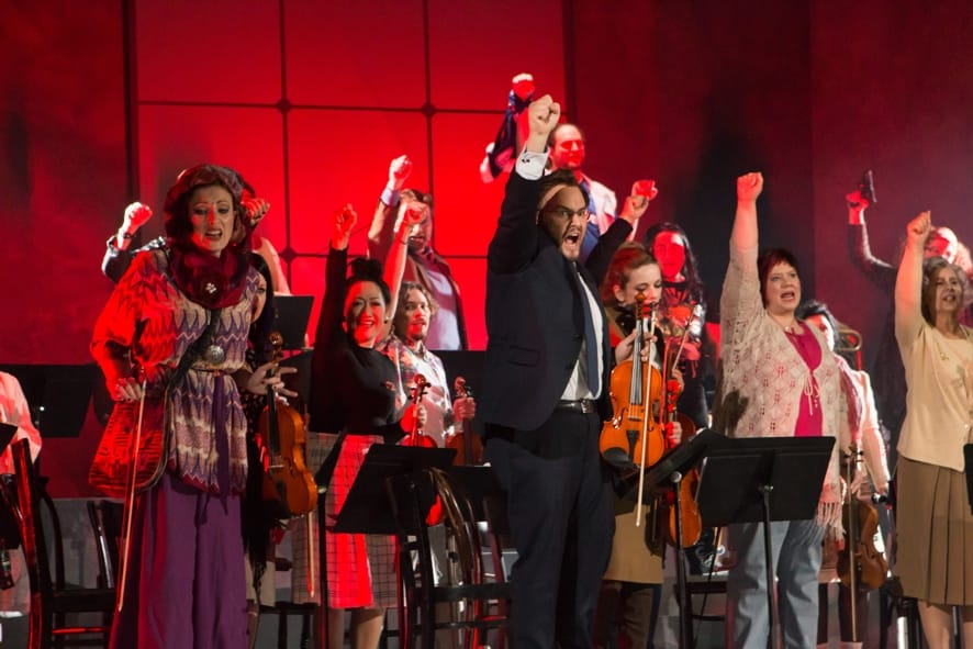 Münster, Theater Münster, Premiere ORCHESTERPROBE nach Fellini, 20.05.2017