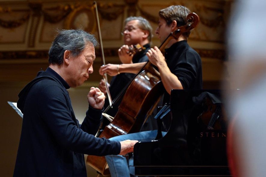 Semperoper / Sächsische Staatskapelle Dresden hier vl Myung-Whun Chung, Wollong, Norbert Anger © Matthias Creutziger