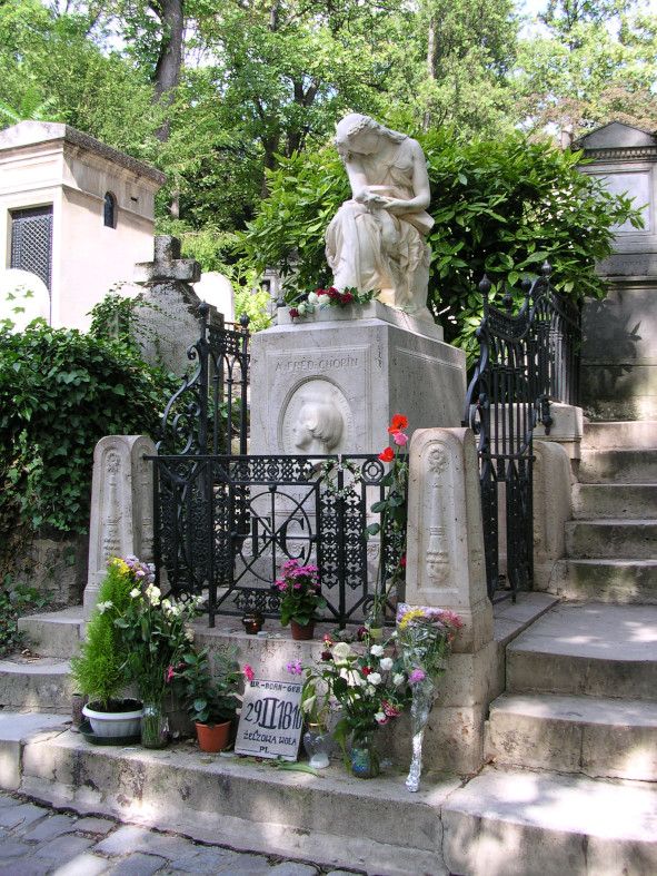 Frederic Chopin Grabstätte in Pere Lachaise, Paris © Wikimedia Commons
