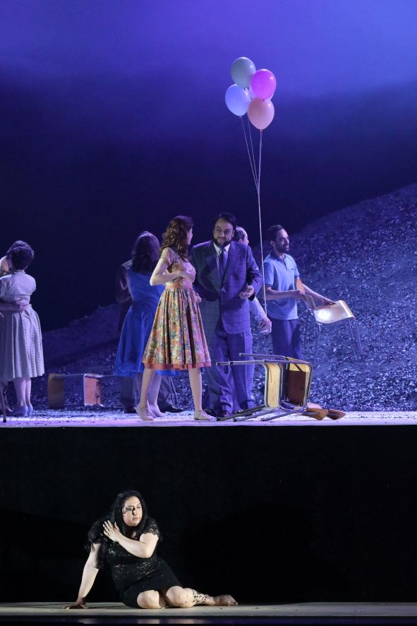 Bayerische Staatsoper / AIDA hier A. Rachvelishvili und G. Petean, Ensemble © W. Hoesl 